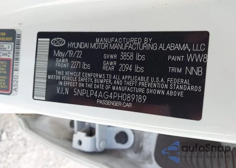 2023 Hyundai Elantra Limited z USA, uszkodzony, nr VIN 5NPLP4AG4PH089189